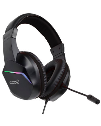 Auscultadores estéreo Gaming COOL Vista RGB Lighting + Adapt. Áudio de 3,5 mm incluído