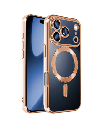 Capa COOL para iPhone 17 Pro Max / 18 Pro Max Magnética Borde Dourado