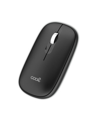 Rato Silencioso Sem Fios 2 em 1 (Bluetooth + Adaptação USB) COOL Slim Preto