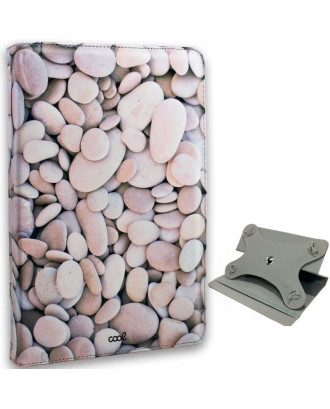 Capa COOL Ebook / Tablet 9.7 - 11 poleg. Couro Sintético Pedras (Quadrado)