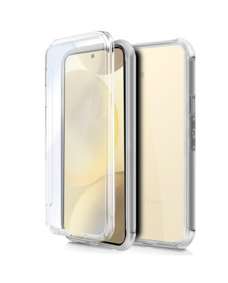 Capa COOL de Silicone 3D para Samsung S926 Galaxy S24 Plus / S25 Plus (transparente frente + verso)