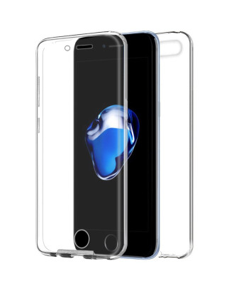 Capa COOL de Silicone 3D para iPhone 7 / 8 / SE (2020) / SE (2022) (frente e verso transparentes)