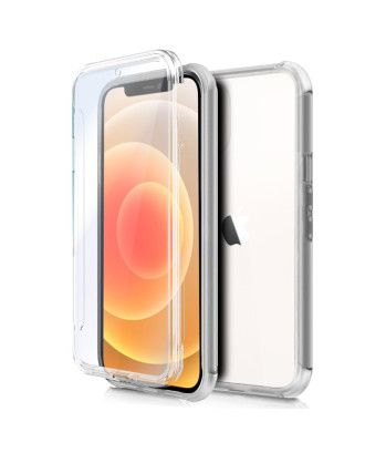 Capa COOL de Silicone 3D para iPhone 12 mini (frente e verso transparentes)