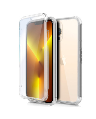 Capa COOL de Silicone 3D para iPhone 13 Pro Max (frente e verso transparentes)
