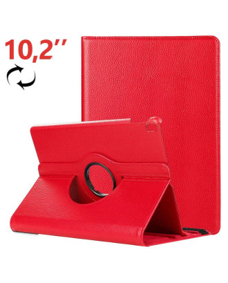 Capa COOL para iPad (2019 / 2020 / 2021) 10,2 polegadas Rotativa Couro Sintético Vermelho