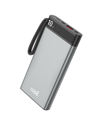 Banco de alimentação de bateria externa universal 10.000 mAh COOL (3A / 20W PD) Prata