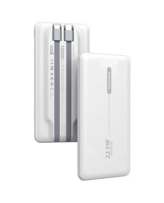 Bateria Externa Universal Power Bank 10.000 mAh PD 22,5W (2 conexões) Branco