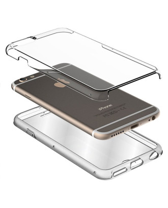 Capa COOL de Silicone 3D para iPhone 7 Plus / iPhone 8 Plus (frente e verso transparentes)