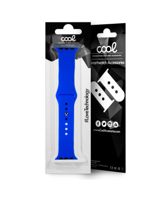 Correia COOL para Apple Watch Series 1 / 2 / 3 / 4 / 5 / 6 / 7 / 8 / 9 / SE (38 / 40 / 41 mm) Borracha Azul