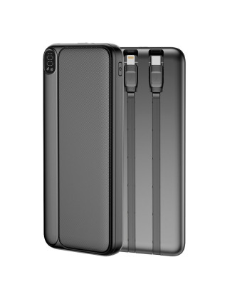 Bateria Externa Universal Power Bank 10.000 mAh (Tipo C / Lightning) COOL Grip Preto