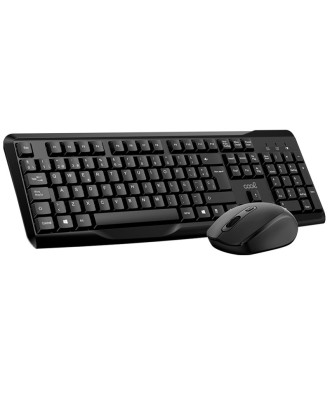 Kit de Teclado + Rato Sem Fios para PC em Espanhol COOL Enter Preto