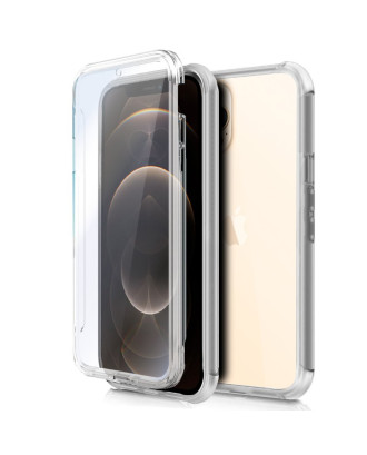 Capa COOL de Silicone 3D para iPhone 12 Pro Max (frente e verso transparentes)