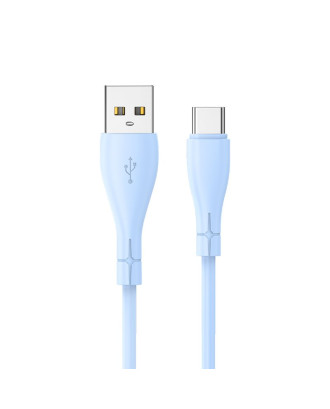 Cabo USB COOL Silicone Universal Tipo C Azul Céu (1 metro)
