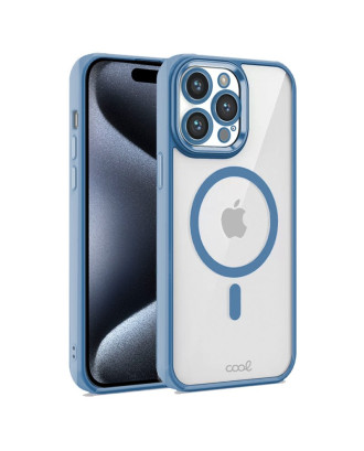 Capa COOL para iPhone 15 Pro Magnética Borde Celeste