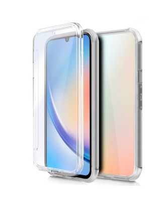 Capa COOL de Silicone 3D para Samsung A346 Galaxy A34 5G (frente e verso transparentes)