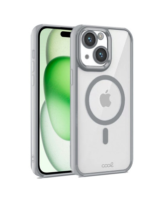 Capa COOL para iPhone 15 Plus Magnética Borde Prata