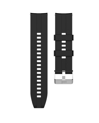 Correia Universal 20mm Amazfit Bip / GTS / Bip Lite / Huawei / Samsung / COOL Borracha Preto