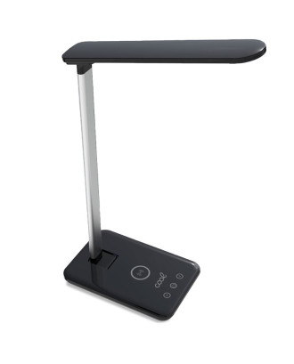 Lâmpada LED + Base de carregamento sem fio Qi COOL Fold preta