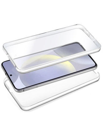Capa COOL de Silicone 3D para Samsung S921 Galaxy S24 / S25 (transparente frente + verso)