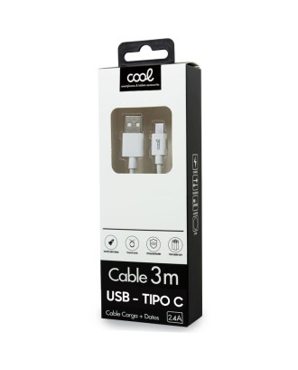 Cabo USB universal COOL compatível (Micro-Usb) 1,2 metros Branco 2,4 Amp