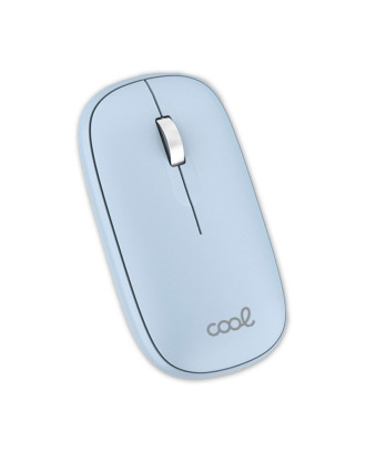 Rato Silencioso Sem Fios 2 em 1 (Bluetooth + Adaptação USB) COOL Slim Azul