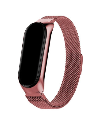 Correia COOL para Xiaomi Mi Band 5 / Mi Band 6 / Amazfit Band 5 Metal Rosa