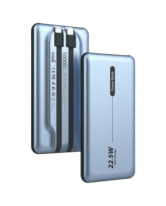 Bateria Externa Universal Power Bank 10.000 mAh PD 22,5W (2 conexões) Azul