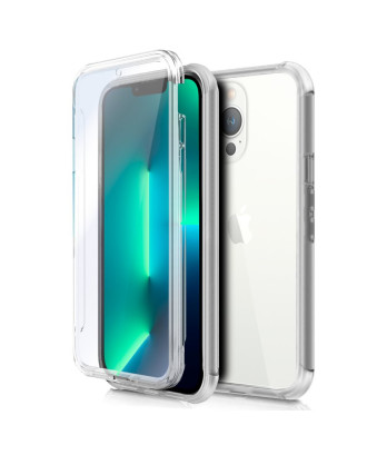 Capa COOL de Silicone 3D para iPhone 13 Pro (frente e verso transparentes)