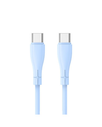 Cabo USB COOL Silicone Universal Tipo C para Tipo C Azul Céu (1 metro)