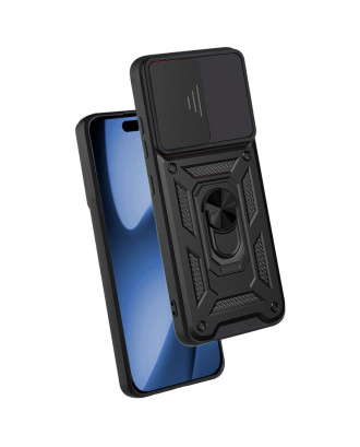Capa COOL para iPhone 17 Pro Max / 18 Pro Max Hard Ring Preto
