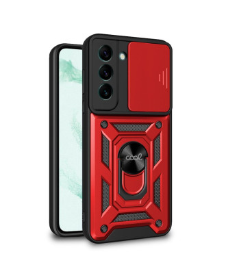 Capa COOL para Samsung S906 Galaxy S22 Plus Hard Ring Vermelho