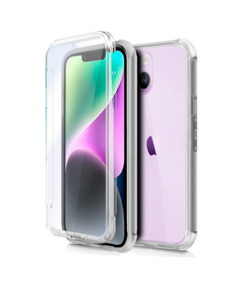 Capa COOL de Silicone 3D para iPhone 14 (frente e verso transparentes)
