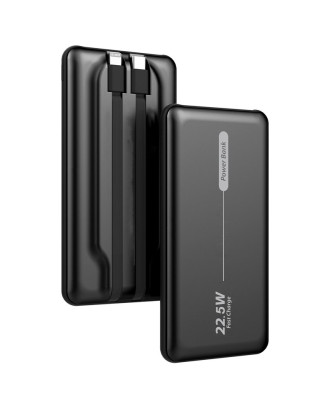 Bateria Externa Universal Power Bank 10.000 mAh PD 22,5W (2 conexões) Preto