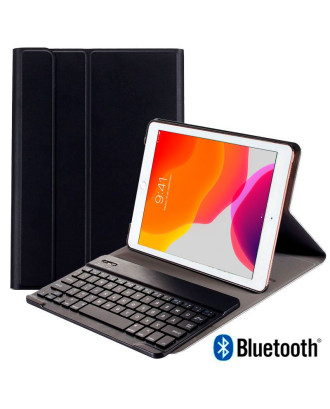 Capa COOL para iPad (2019 / 2020 / 2021) 10,2 pol. Couro Sintético Teclado Bluetooth (Preto)