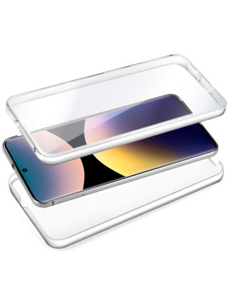 Capa COOL de Silicone 3D para Xiaomi Redmi Note 14 Pro (transparente frente + verso)