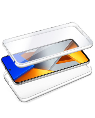 Capa COOL de Silicone 3D para Xiaomi Poco M4 Pro (frente e verso transparentes)