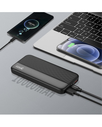 Banco de alimentação de bateria externa universal 10.000 mAh 20w COOL Preto