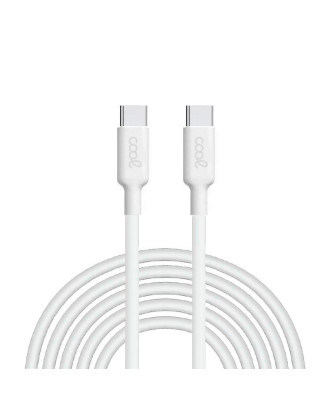 Cabo USB COOL Universal TYPE-C a TYPE-C (3 metros) Branco 3 Amp