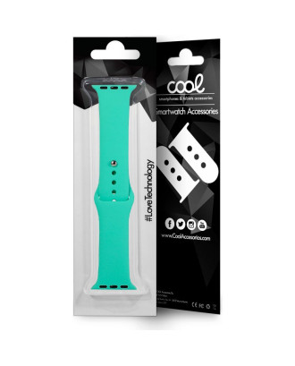 Correia COOL para Apple Watch Series 1 / 2 / 3 / 4 / 5 / 6 / 7 / 8 / 9 / SE (38 / 40 / 41 mm) Borracha Hortelã