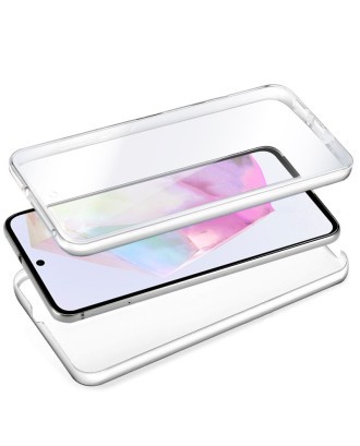 Capa COOL de Silicone 3D para Samsung A356 Galaxy A35 5G (transparente frente + verso)