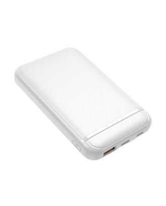 Bateria Externa Power Bank 5000 mAh COOL (2 Cabos: TYPE C / Lightning) Branco