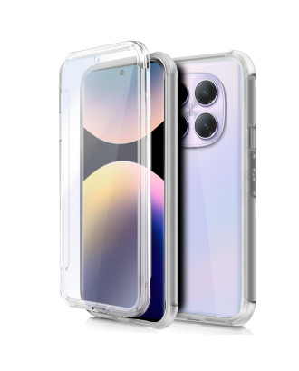 Capa COOL de Silicone 3D para Xiaomi Redmi Note 14 Pro (transparente frente + verso)