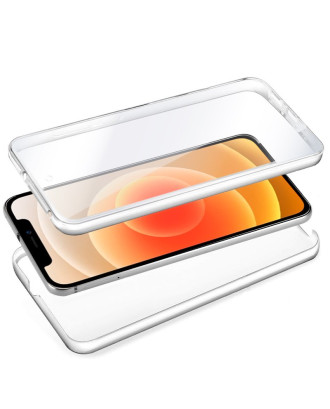 Capa COOL de Silicone 3D para iPhone 12 mini (frente e verso transparentes)