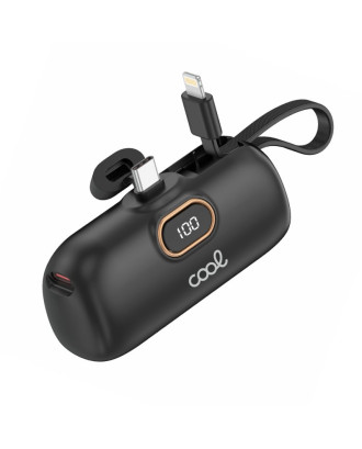 Bateria Externa Power Bank 5000 mAh COOL Cápsula Preto