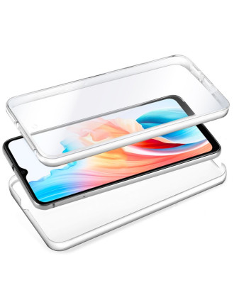 Capa COOL de Silicone 3D para Oppo A18 / A38 (transparente frente + verso)