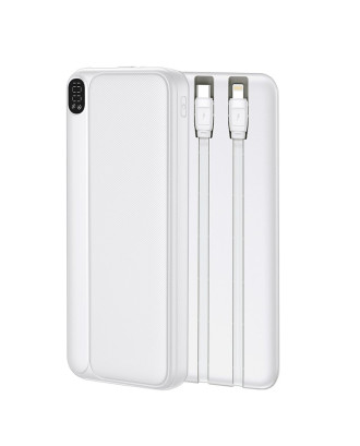 Bateria Externa Universal Power Bank 10.000 mAh (Tipo C / Lightning) COOL Grip Branco