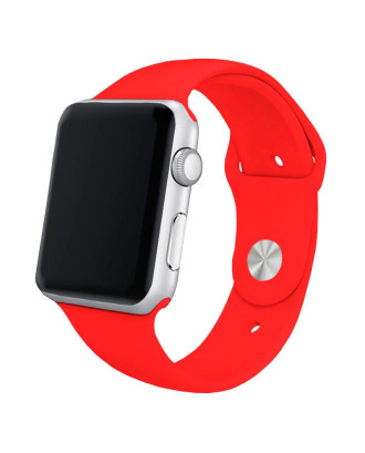 Correia COOL para Apple Watch Series 1 / 2 / 3 / 4 / 5 / 6 / 7 / 8 / 9 / SE (42 / 44 / 45 mm) Borracha Vermelho