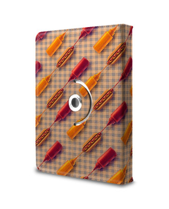 Capa COOL Ebook / Tablet 9.7 - 11 poleg. Couro Sintético Hot Dogs (Quadrado)