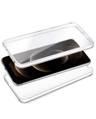 Capa COOL de Silicone 3D para iPhone 12 Pro Max (frente e verso transparentes)