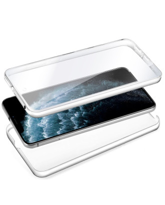 Capa COOL de Silicone 3D para iPhone 11 Pro (frente e verso transparentes)